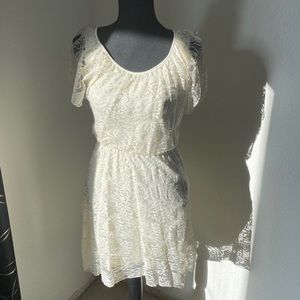AUW cream lace Aline dress size small
